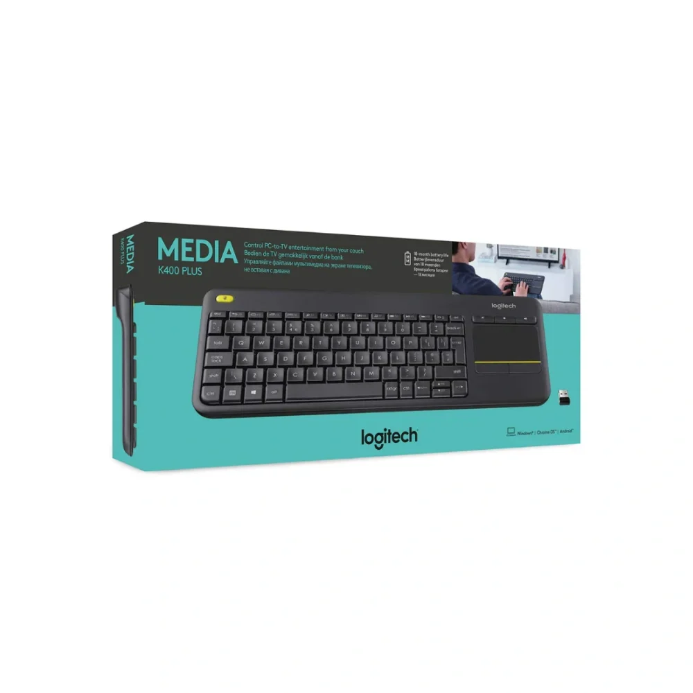 Logitech K400 Plus Wireless Touch TV Keyboard - Image 2