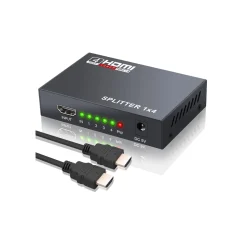 eSynic 4 Way HDMI Splitter 1 x 4 Ultra HD 4K x 2K HDMI Splitter