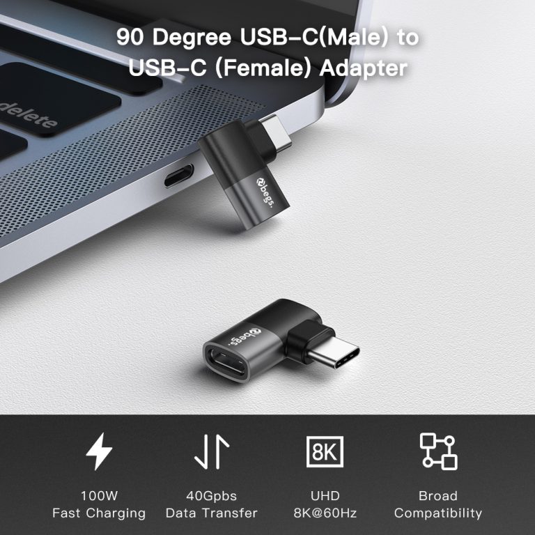 Begs, USB C – USB C 90° Adapter New thumbnail 2