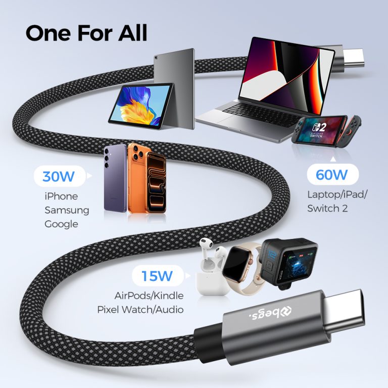 Begs USB C – USB C, Silicone Braided Cable New thumbnail 5