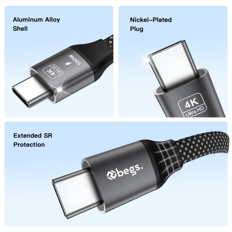Begs, USB C – USB C, Magnetic Flat Cable New thumbnail 5