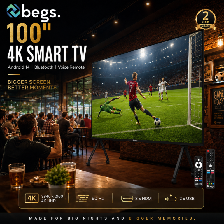Begs 100″ 4K UHD Android 14 Bluetooth Smart TV thumbnail 2