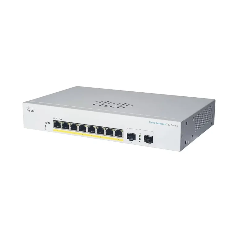 Cisco Business Smart Switch CBS220-8T-E-2G-EU (8-Port Gigabit, 2-Port SFP) New