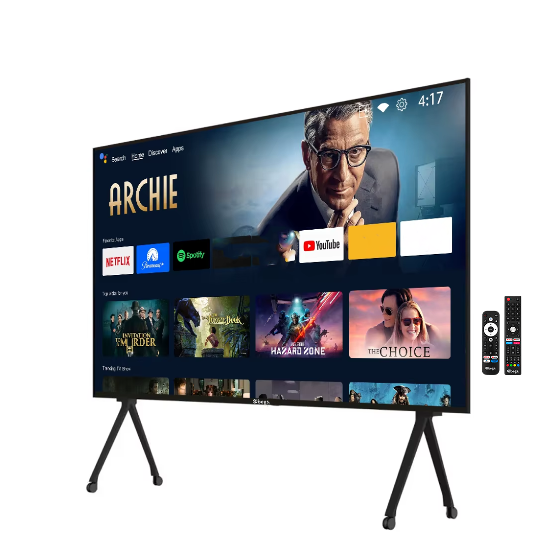 Begs 100" 4K UHD Android 14 Bluetooth Smart TV