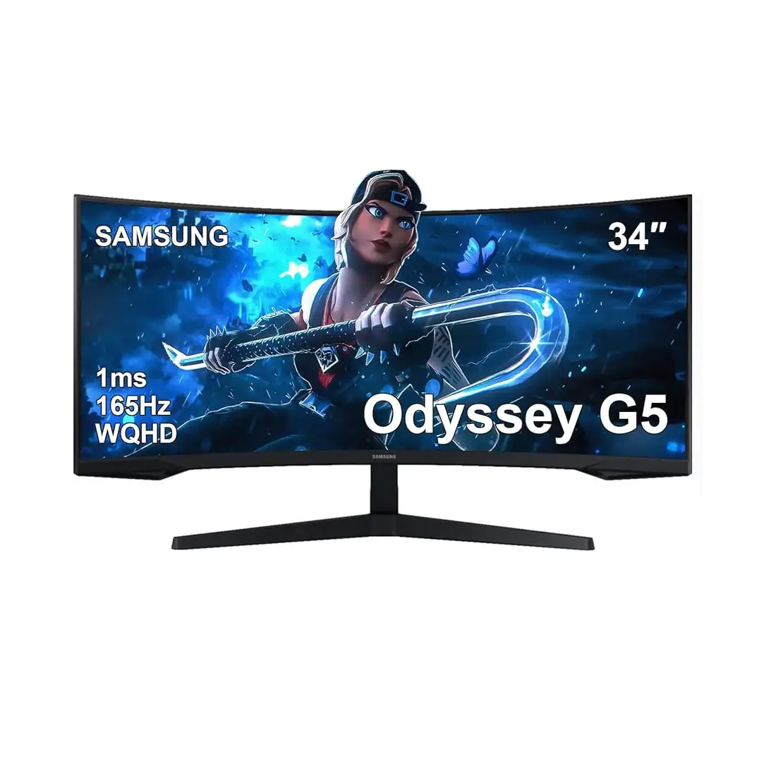 Samsung Odyssey G5 34″ Ultra-Wide WQHD 165Hz Gaming Monitor (NEW)