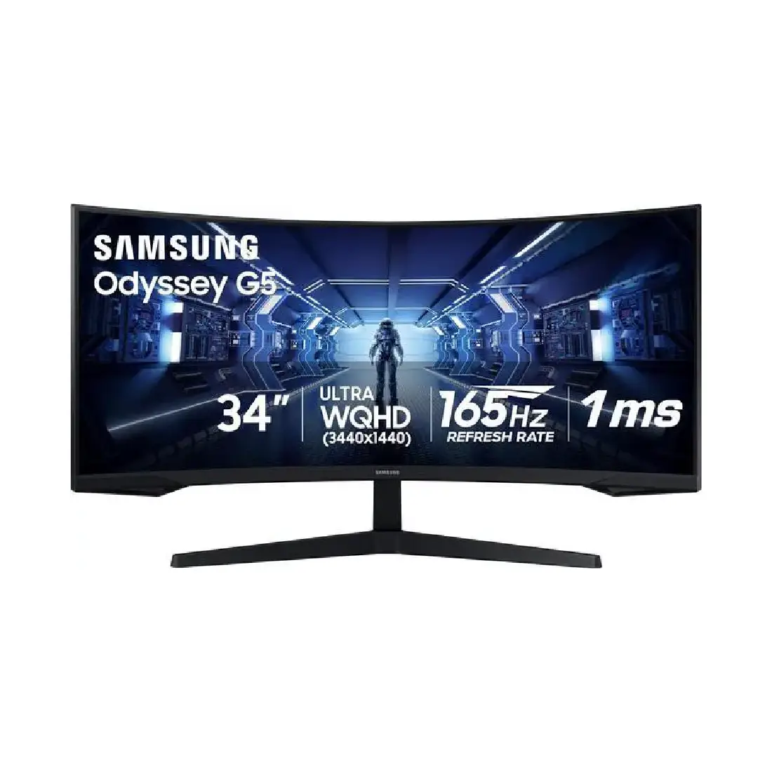Samsung Odyssey G5 C34G55T Monitor 34" WQHD Curved 165Hz 21:9 HDMI DisplayPort